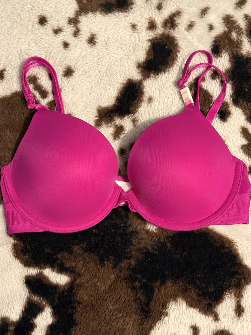 PINK Victoria's Secret Hot Pink T-Shirt Bra
